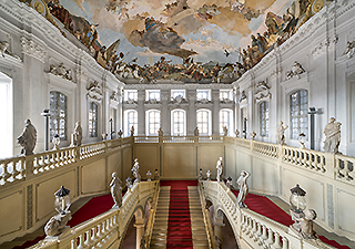Treppenhaus der Residenz Würzburg, © Bildarchiv Foto Marburg/ Bayerische Schlösserverwaltung/ Achim Bunz (CbDD)