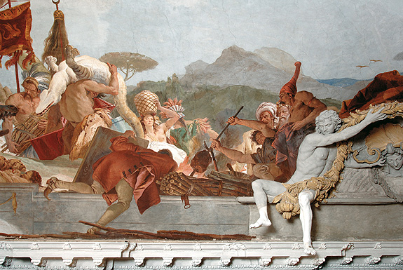 Picture: Ceiling fresco in the staircase, detail